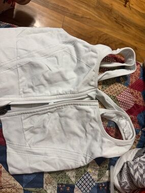 Avia White Zip-Front Sports Bra